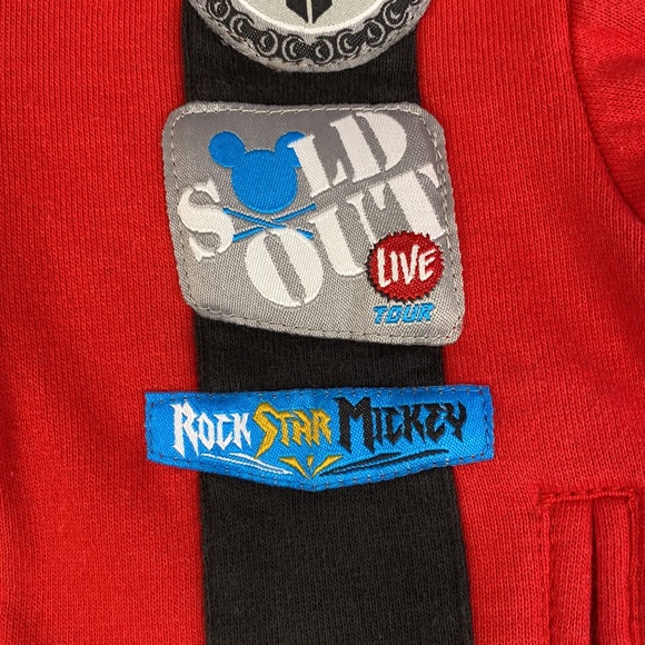 Disney Baby Rock Star Mickey Mouse Zip-Up Sweatshirt Jacket size 0-3 Months - Picture 7 of 12